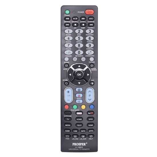 Controle Remoto Prosper H-1882E - Universal Para TV - Preto Na Loja ...