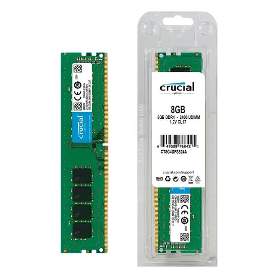 Модуль памяти crucial ct8g4dfs824a ddr4 8гб 2400 dimm ret разгон