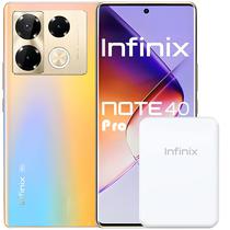 Smartphone Infinix Note 40 Pro 5G NFC Dual Sim de 256GB/8GB Ram de 6.78" 108 + 2 + 2MP/32MP - Titan Gold + Carregador Wireless