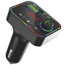 Transmissor de Radio Satellite A-MP42 Con Bluetooth/ Microfono/ RGB/ USB-C/ FM/ MP3 - Preto