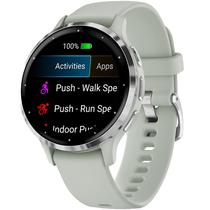 Smartwatch Garmin Venu 3S 010-02785-01 com Tela Amoled / 5 Atm / 41MM / Wi-Fi / 8GB - Sage Grey