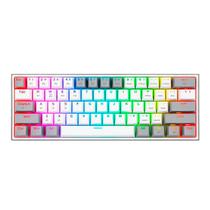 Teclado Redragon K616-RGB WG Fizz Pro Sem Fio - Branco Cinza