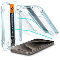 Filme para iPhone 15 Pro Spigen Glas TR Ez Fit AGL06892 (2 Pecas) - Transparente