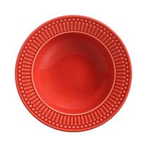 Plato Hondo Porto Brasil Roma 416133 22 CM Rojo