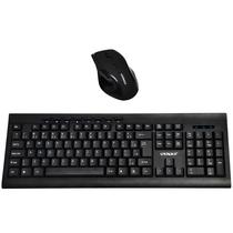 Kit Teclado + Mouse Sem Fio Satellite AK-726G Espanhol - Preto