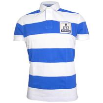 Camiseta Tommy Hilfiger Polo Masculino MW0MW00805-902 M Branco / Azul