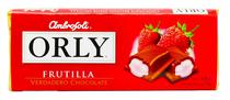 Chocolate Ambrosoli Orly Recheio Sabor Morango 115G