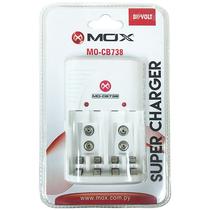 Carregador de Pilhas Mox MO-CB738 Bivolt - Cinza