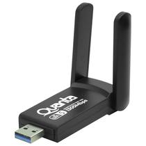 Adaptador Wi-Fi QTAAD1300 - 1300MB/s - Dual Antena - USB - Preto