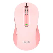 Mouse Quanta Click Go QTMOI40 - Sem Fio - 1600DPI - Rosa