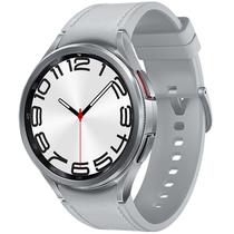 Relogio Smartwatch Samsung Galaxy WATCH6 Classic SM-R960NZ 47 MM - Silver + Correia Extra de Tecido Preta SVR94