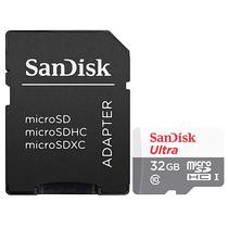 Cartao de Memoria Micro SD de 32GB Sandisk Ultra SDSQUNR-032G-GN3MA - Branco/Cinza