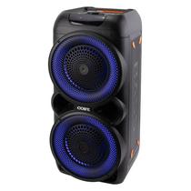 Caixa de Som Coby CY3360-8233 / USB / SD / FM / Bluetooth / 40W / com Microfone / 2X 8" - Preto