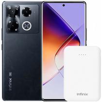 Smartphone Infinix Note 40 Pro+ 5G NFC Dual Sim de 256GB/12GB Ram de 6.78" 108+2+2MP/32MP - Black + Carregador Portatil Wireless