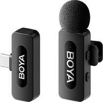 Microfone Sem Fio Boya BY-V10 USB-C - Preto