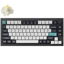 Teclado Gamer Mecanico Keychron Q1 Max RGB Sem Fio Switch Yellow - Carbon Black (Ingles)