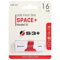 Pendrive S3+ Space+ Model E1 3.0 S3PD3003016BK de 16GB USB - Branco/Vermelho