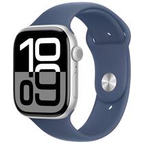 Apple Watch Series 10 MWWC3LW/A - Bluetooth - Wi-Fi - 42MM - GPS - Silver Aluminum/Denim Sport