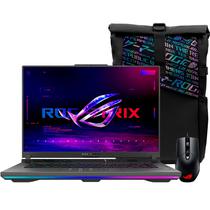 Notebook Rog Strix G614JVR-N3111W 16" Intel Core i9-14900HX RTX 4060 8 GB GDDR6 512 SSD - Eclipse Gray + Mochila Asus + Mouse