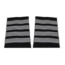 Pilot Uniform Epaulets/Paleteras 4-Bar Silver Nylon Black WAPX700-4SN