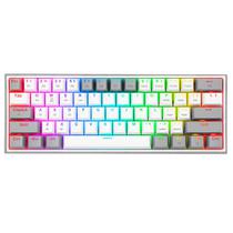 Teclado Redragon K616-RGB Fizz Pro BT/Wifi Gray/WT Gray/White