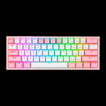 Teclado Redragon WP Fizz Pro K616-RGB Switch Red Layout 60% Sem Fio - Branco