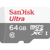 Cartao de Memoria Micro SD Sandisk Ultra 64GB 100MBS  SDSQUNR-064G-GN3MA