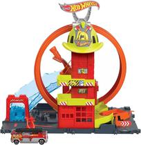 Hot Wheels City Posto de Bombeiros Super Loop Mattel - HKX41