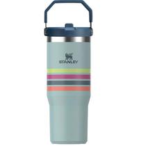 Garrafa Termica Stanley The Iceflow Flip Straw Tumbler 887ML - Seafoam Stripe