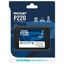 SSD Patriot P220, 2TB, 2.5", SATA 3, Leitura 550MB/s, Gravacao 490MB/s, P220S2TB25