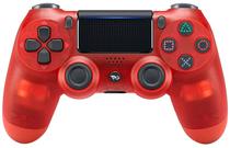 Controle Sem Fio PG Play Game Dualshock para PS4 - Transparente Vermelho