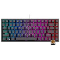 Teclado Royal Mecanico RK84 RGB s/f Black SW Brown Switch Brown