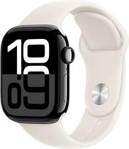 Apple Watch S10 (GPS) Caixa Aluminio Jet Black 42MM Pulseira s/M Sport Starlight MWWX3LW