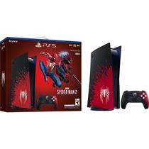 Console Sony Playstation 5 de 825GB SSD CFI-2015 Spiderman 2 Slim (Disk) Bivolt - Branco/Preto (Americano) (Caixa Feia)