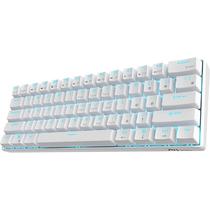 Teclado Mecanico Royal Kludge RK61 60% RGB Lineal Switch Red Hotswap Bluetooth - Branco