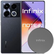 Smartphone Infinix Note 40 NFC Dual Sim de 256GB /8GB Ram de 6.78" 108 + 2 + 2MP/32MP - Black + Carregador Wireless