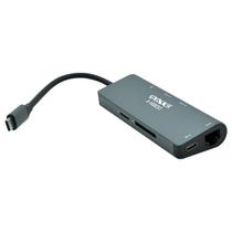 Hub USB-C 3.1 Satellite A-HUBC53 7 Portas / HDMI / 2 USB 3.0 / RJ45 / SD / TF / USB-C Femea - Cinza