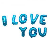 Ant_Baloes Frase I Love You Azul