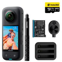 Camera de Acao INSTA360 X3 Think Bold - 72MP - 5.7K - A Prova D'Agua - Preto