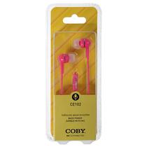 Fone de Ouvido Coby CE102 com Microfone e Cabo de 1.2 Metros - Rosa