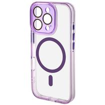 Capinha para iPhone 16 Pro Max Magsafe - Transparente/Roxo