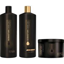 Shampoo e Condicionador Sebastian Dark Oil 1L + Mascara 500ML