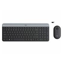 Kit Teclado e Mouse Logitech MK470 Wireless Ingles - Preto