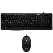 Kit Teclado Logitech MK200 Media Espanhol + Mouse - Preto