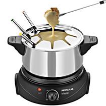 Panela Eletrica Inox Mondial Fondue Le Gourmet II FD02 1500W 220V - Prata/Preto