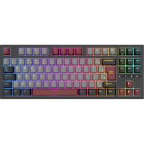 Teclado Mecanico Royal Kludge RKR75 75% RGB USB-C Switch Red - Black/Gray/Red (Portugues)