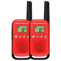 Walkie Talkie Ie Motorola T110 FRS / GMRS / 16 Milhas / Bivolt - Preto / Vermelho