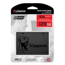 SSD Kingston A400, 120GB, 2.5", SATA 3, Leitura 500MB/s, Gravacao 320MB/s, SA400S37/120G