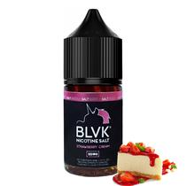 Essencia para Vaper BLVK Nicotine Salt Strawberry Cream com 50MG Nicotina - 30ML