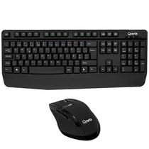 Kit Teclado Sem Fio Quanta QTKTM12 Portugues + Mouse 1.600 Dpi - Preto